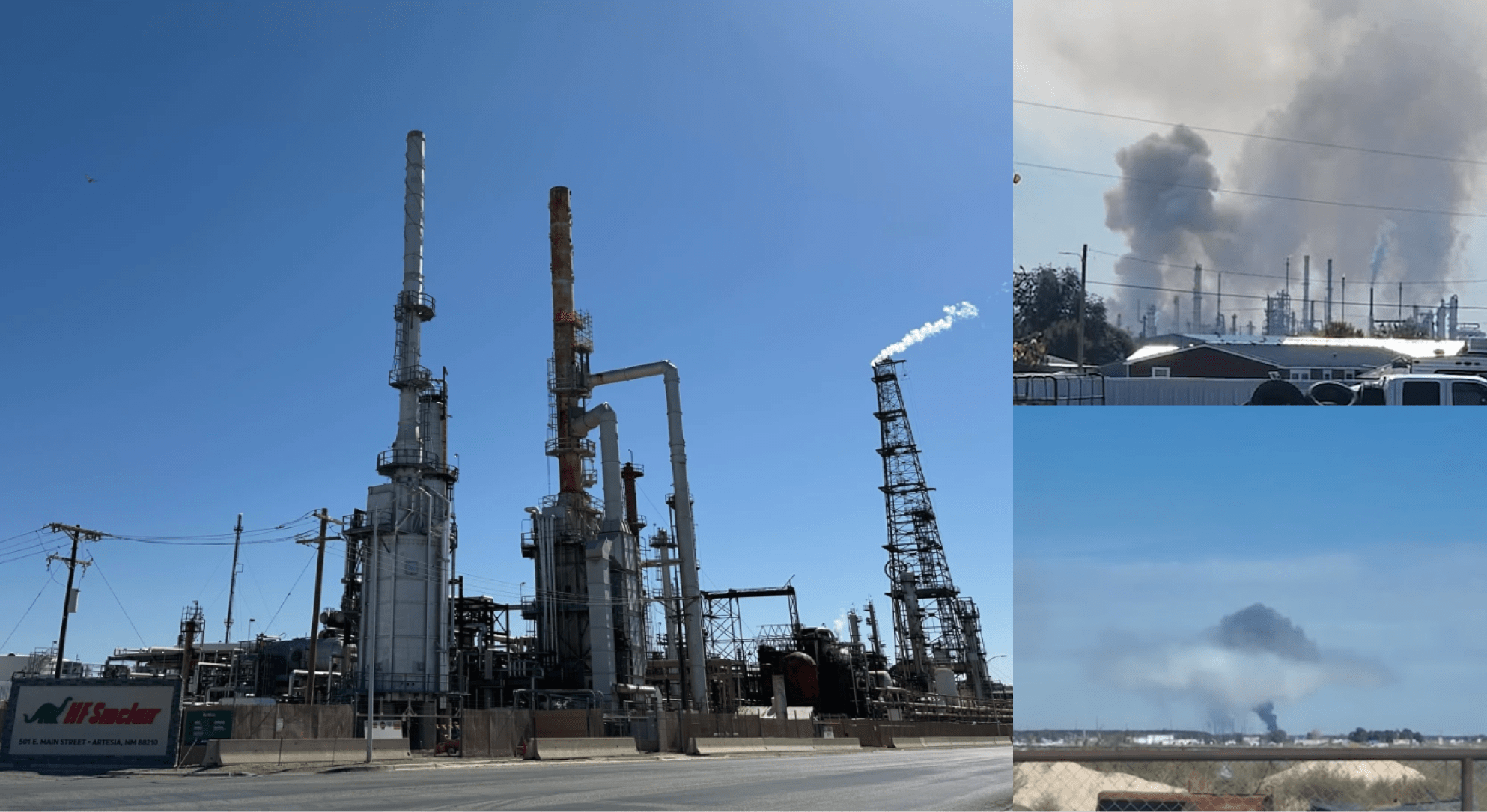 Explosion at HF Sinclair Oil Refinery 