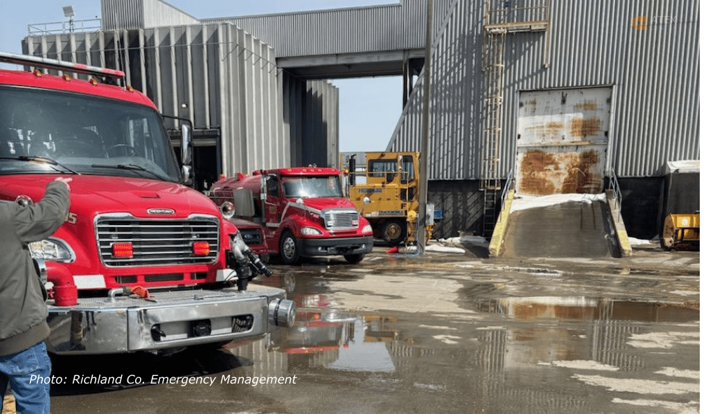 Wybuch pyłu w zakładzie Cargill w pobliżu Wahpeton, Dakota Północna